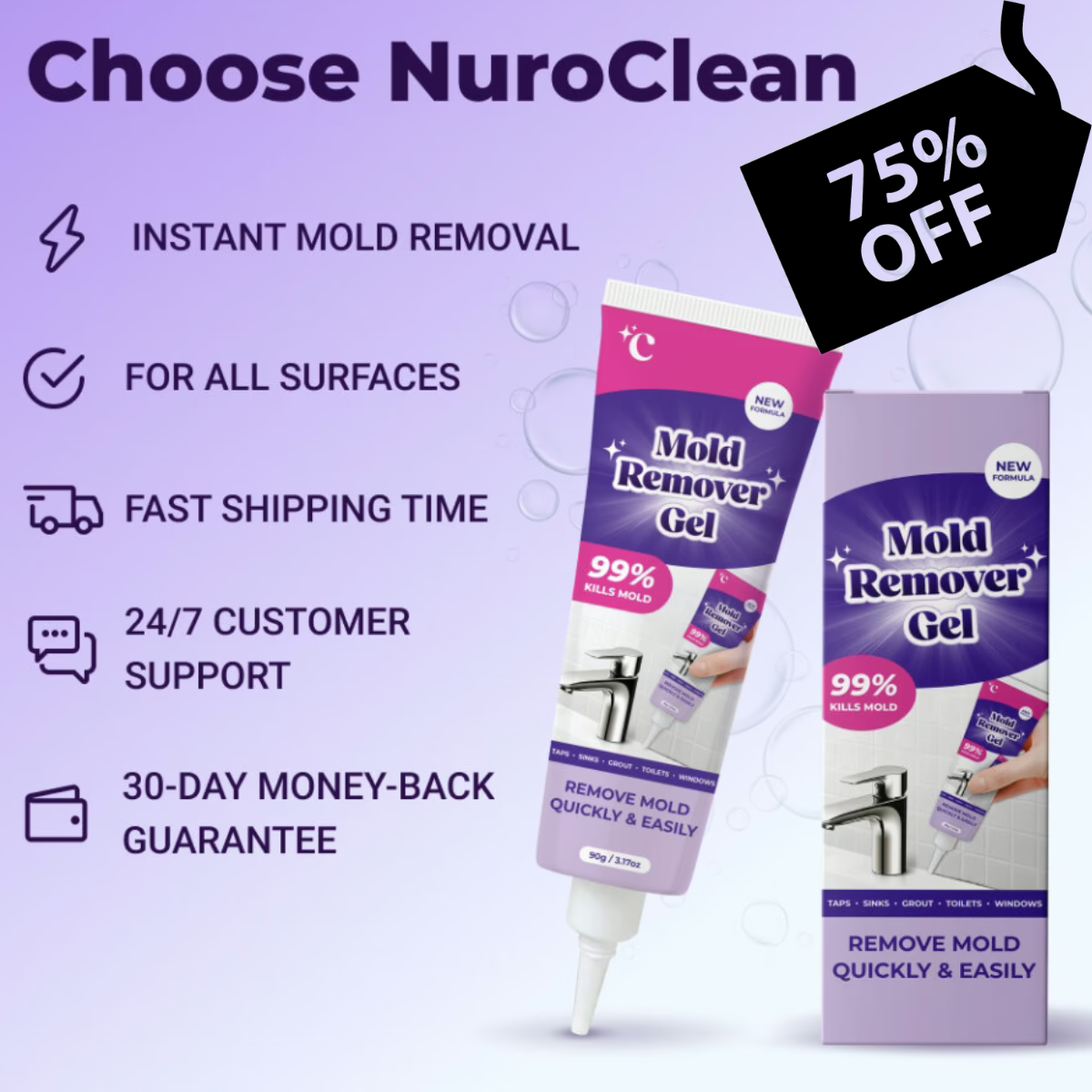 NuroClean 75% off discount offer