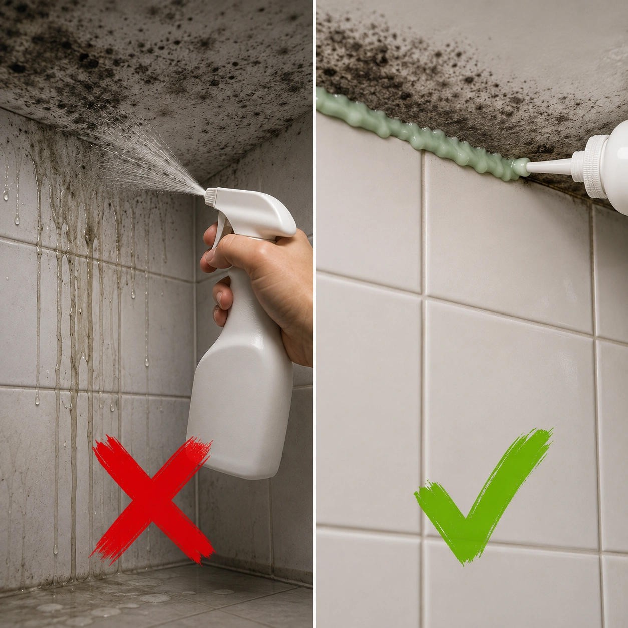 Spray vs gel mould remover comparison